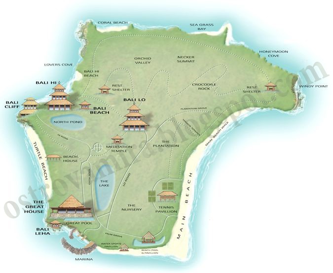 Карта острова Неккер