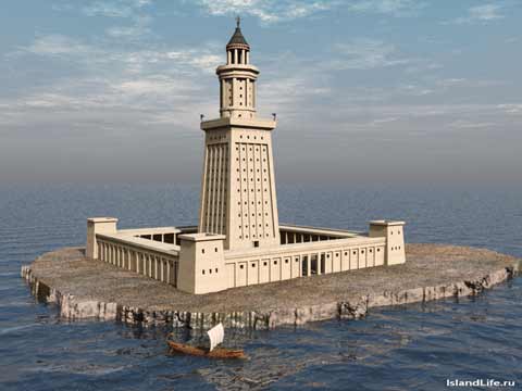 Реконструкция Александрийского маяка в Египте