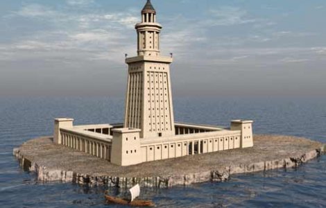 Александрийский маяк – одно из семи чудес света (модель)