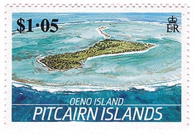 Марка с изображением острова Оэно